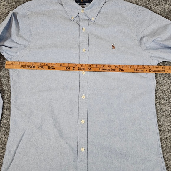Ralph Lauren Oxford Shirt Slim Fit Long Sleeve Button Down Light Blue L - Picture 5 of 8